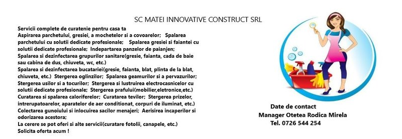 Matei Innovative Construct - Servicii curatenie